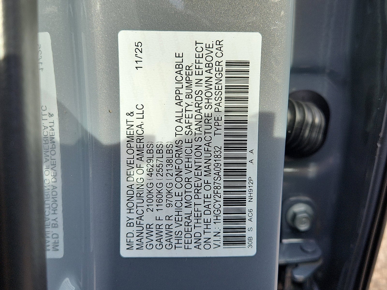 2025 Honda Accord Sedan HYBRID TOURING