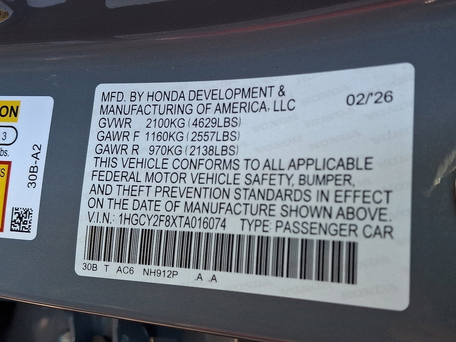 2026 Honda Accord Sedan Touring Hybrid