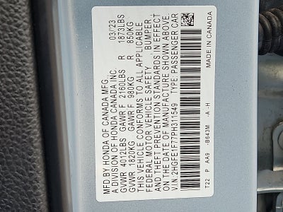 2023 Honda Civic Sedan EX