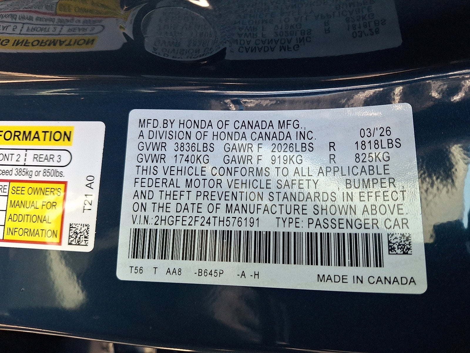 2026 Honda Civic Sedan 2WD LX