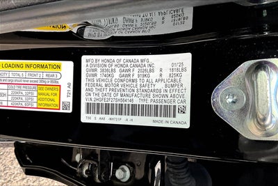 2025 Honda Civic Sedan 4D LX