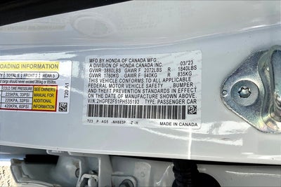 2023 Honda Civic Sedan Sport