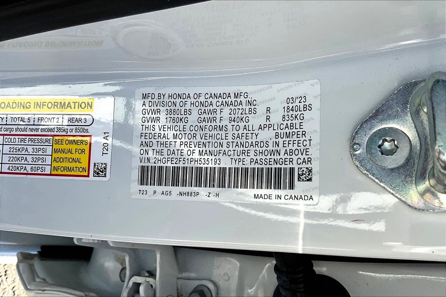2023 Honda Civic Sedan Sport