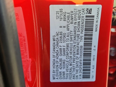 2026 Honda Civic Sedan 2WD Sport Touring Hybrid