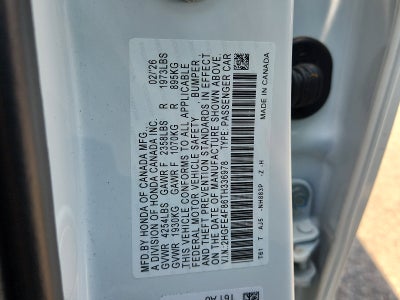 2026 Honda Civic Sedan 2WD Sport Touring Hybrid