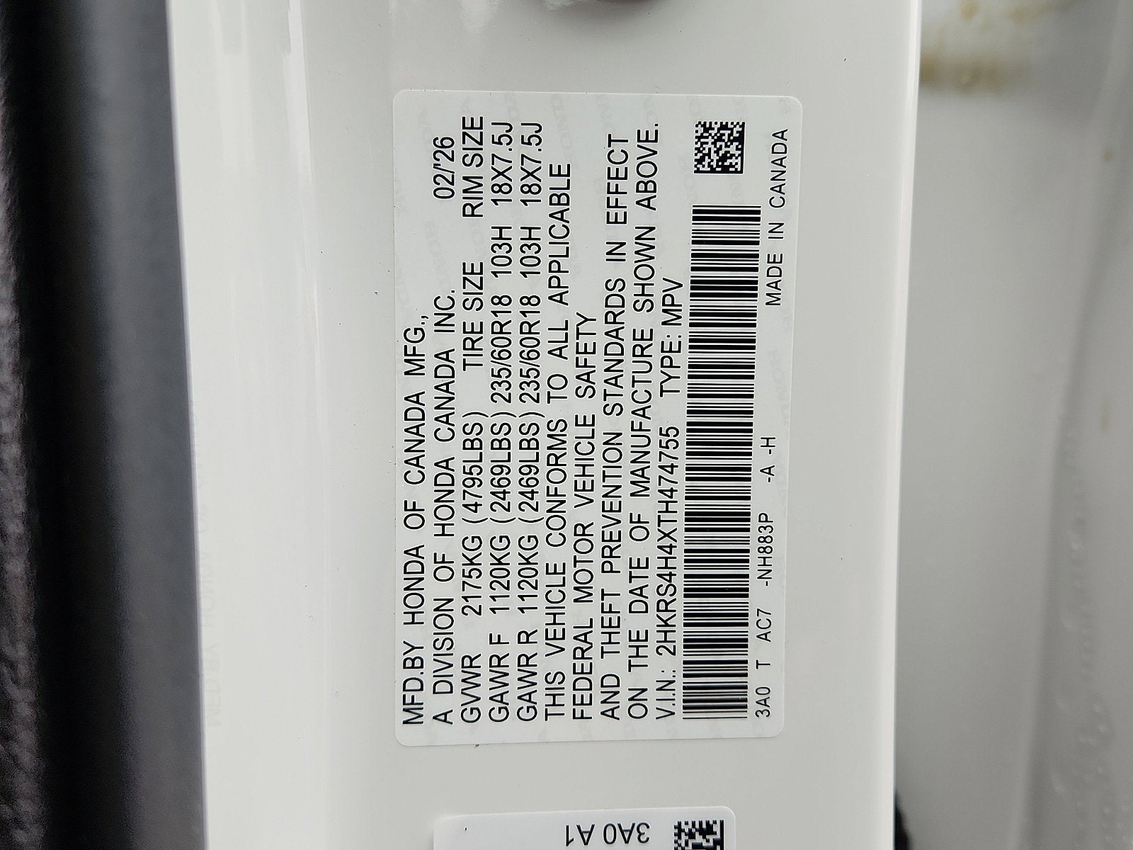 2026 Honda CR-V AWD EX