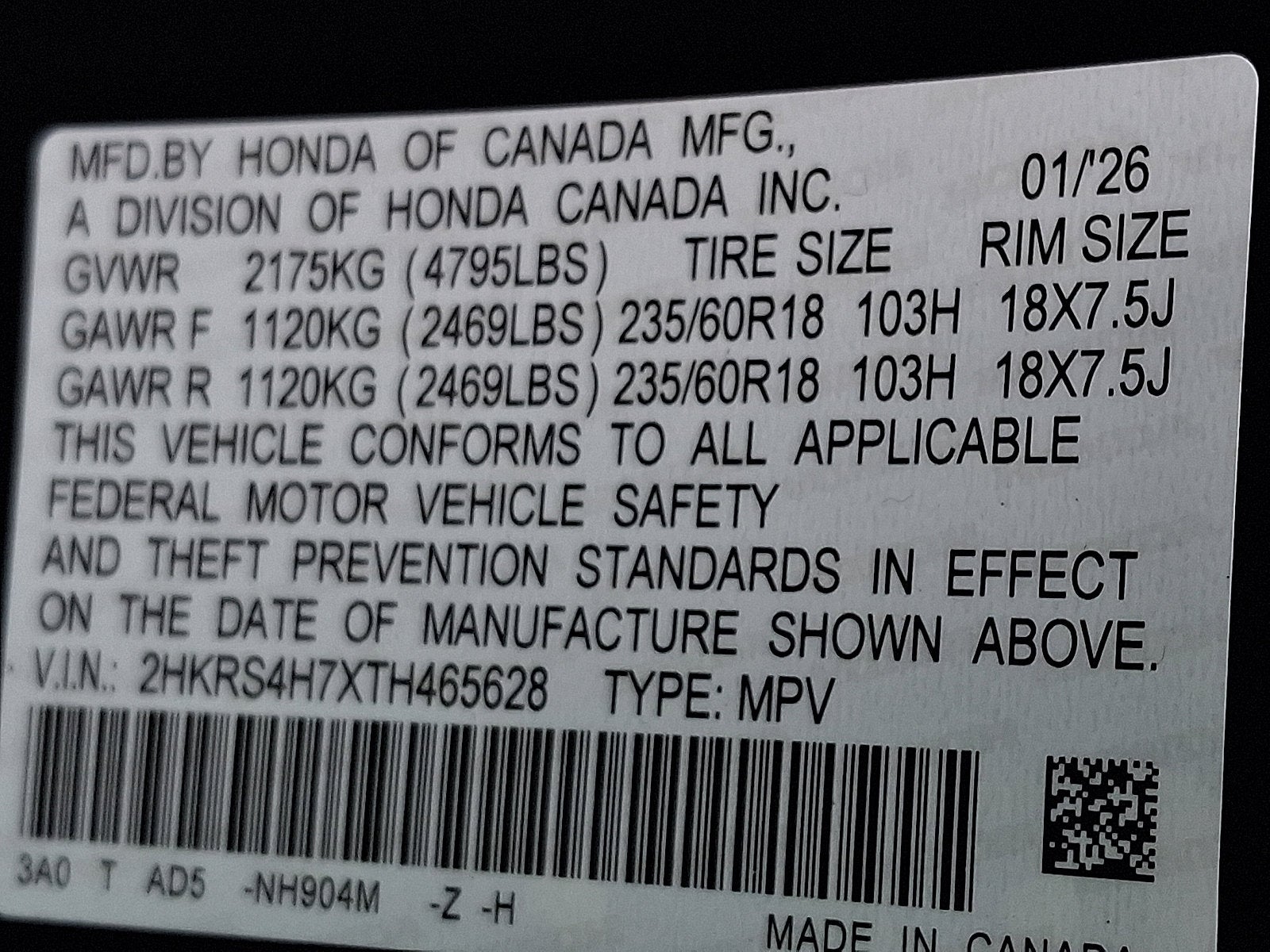 2026 Honda CR-V AWD EX-L