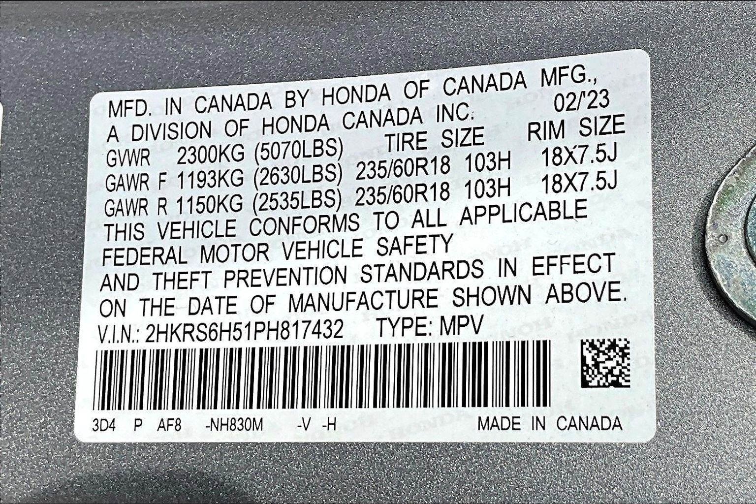 2023 Honda CR-V Hybrid Sport