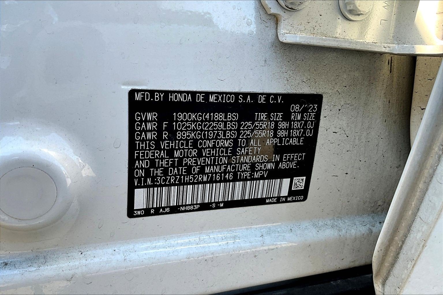 2024 Honda HR-V 5DR 2WD SPORT