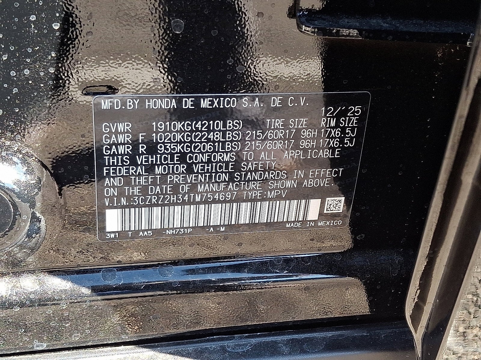 2026 Honda HR-V AWD LX