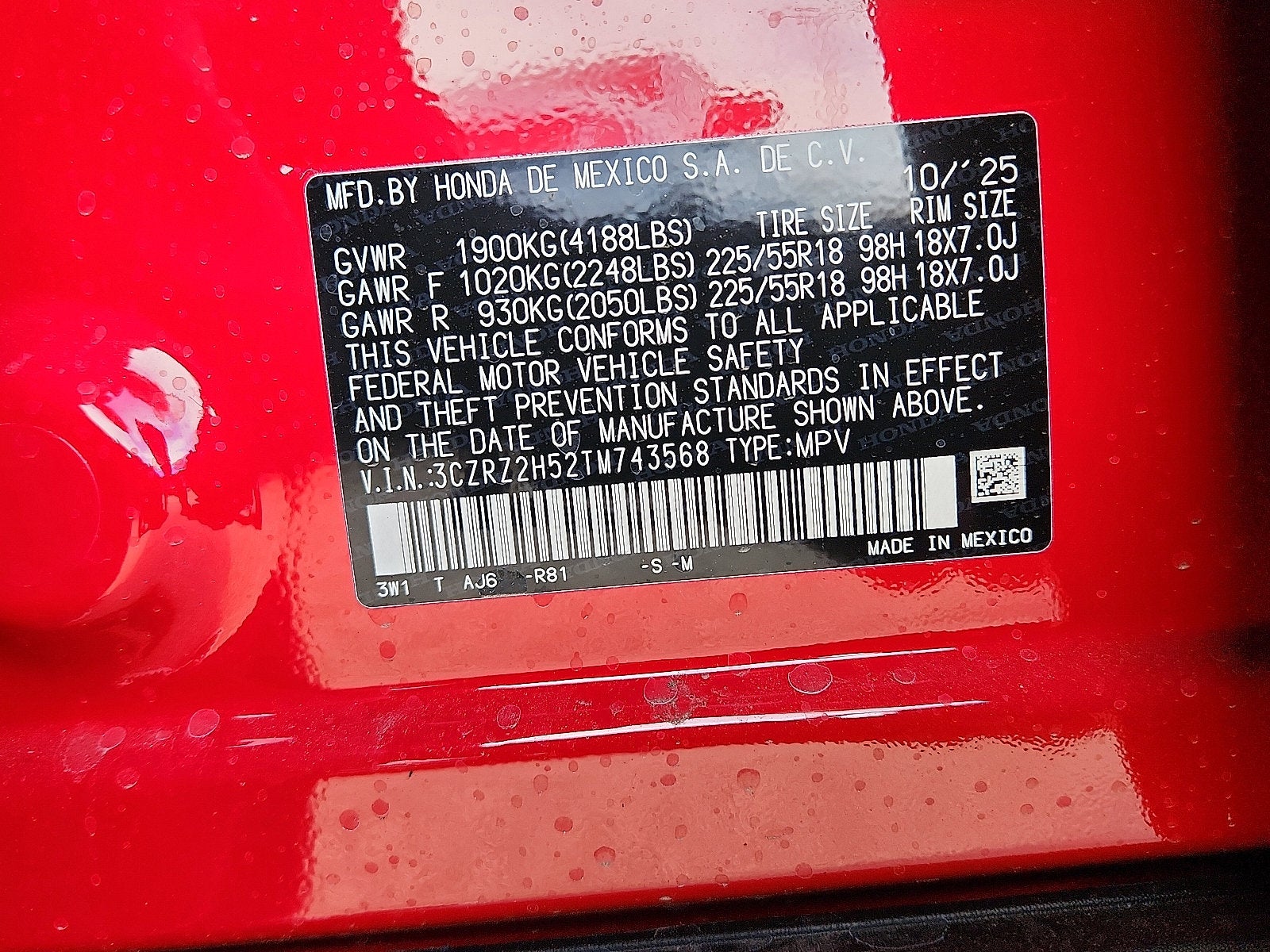 2026 Honda HR-V AWD SPORT