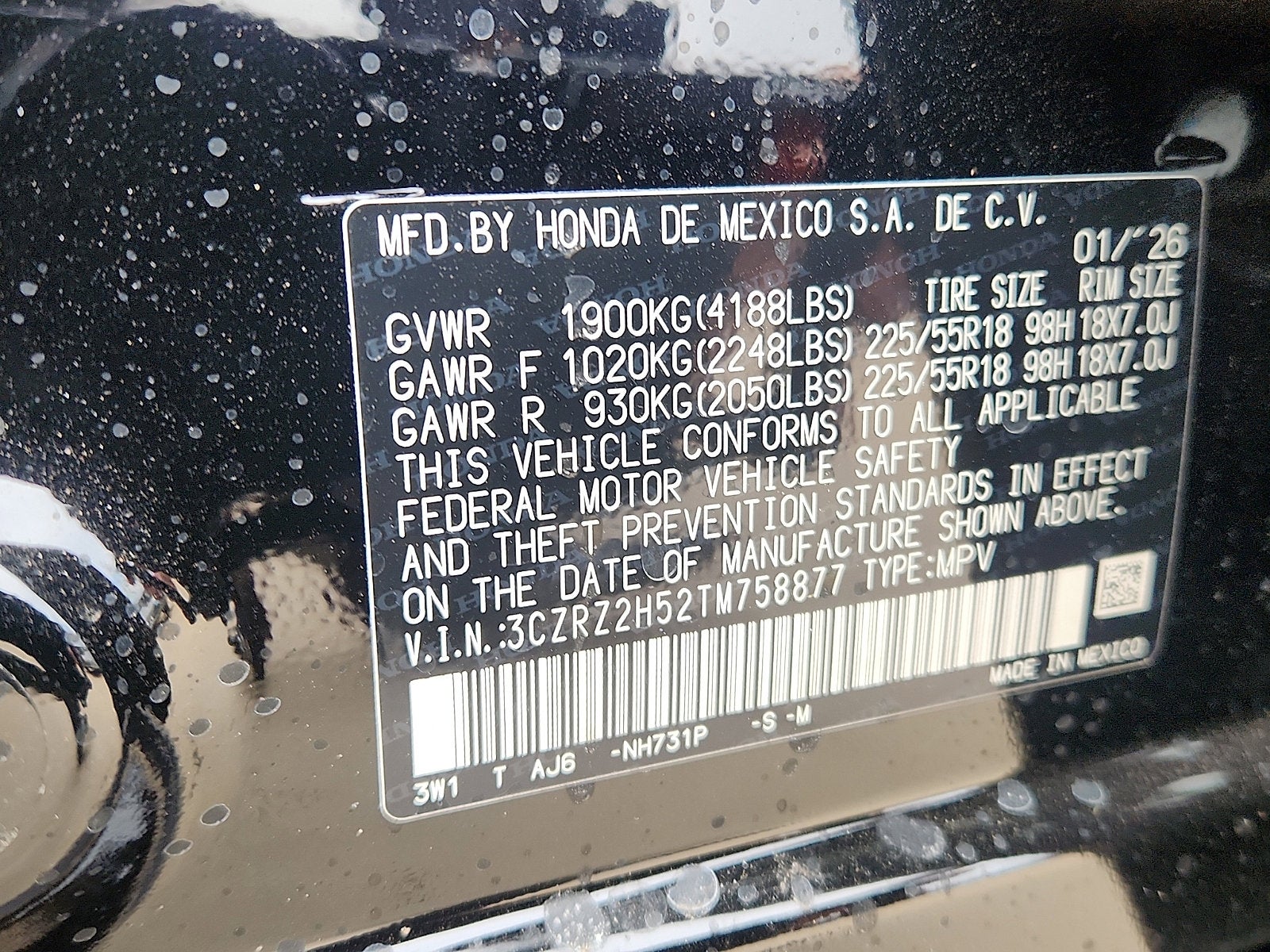 2026 Honda HR-V AWD SPORT