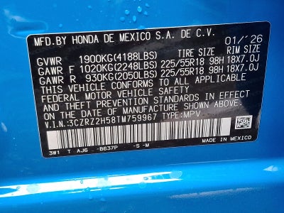 2026 Honda HR-V AWD SPORT