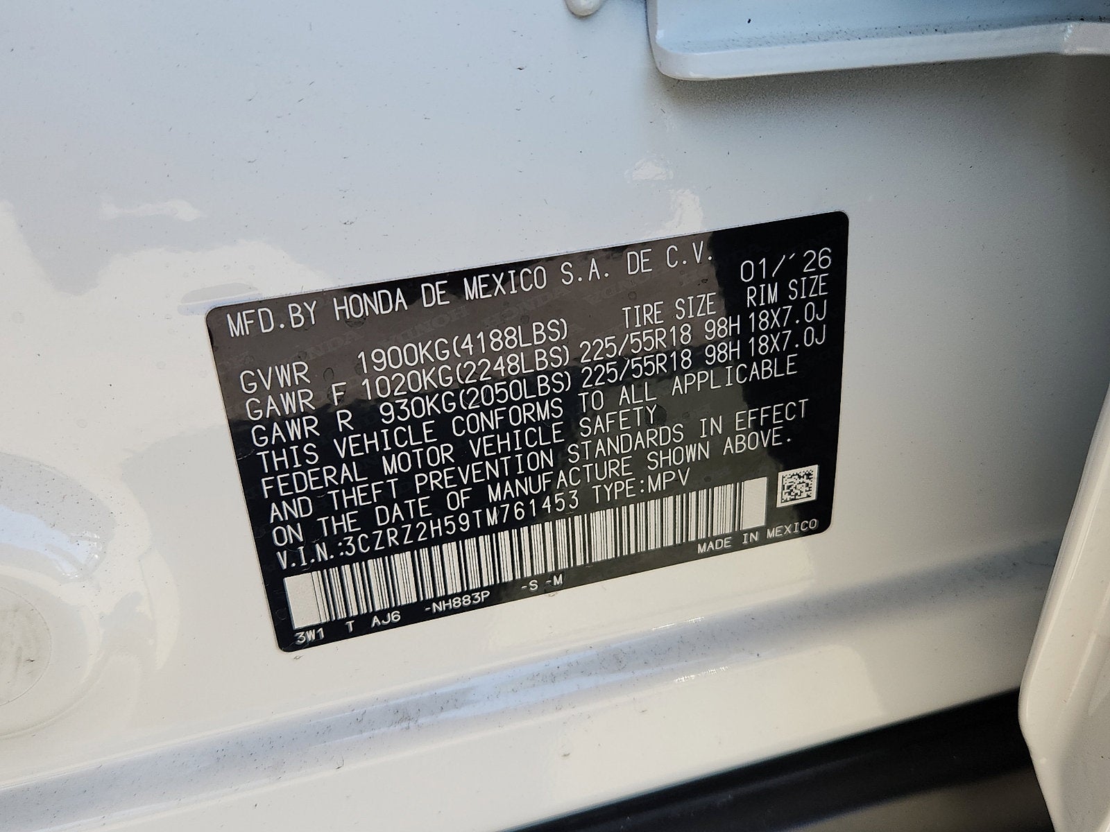 2026 Honda HR-V AWD SPORT