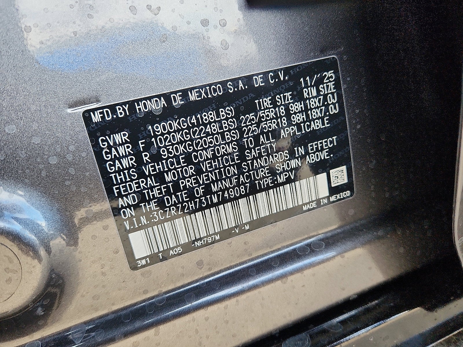 2026 Honda HR-V AWD EX-L