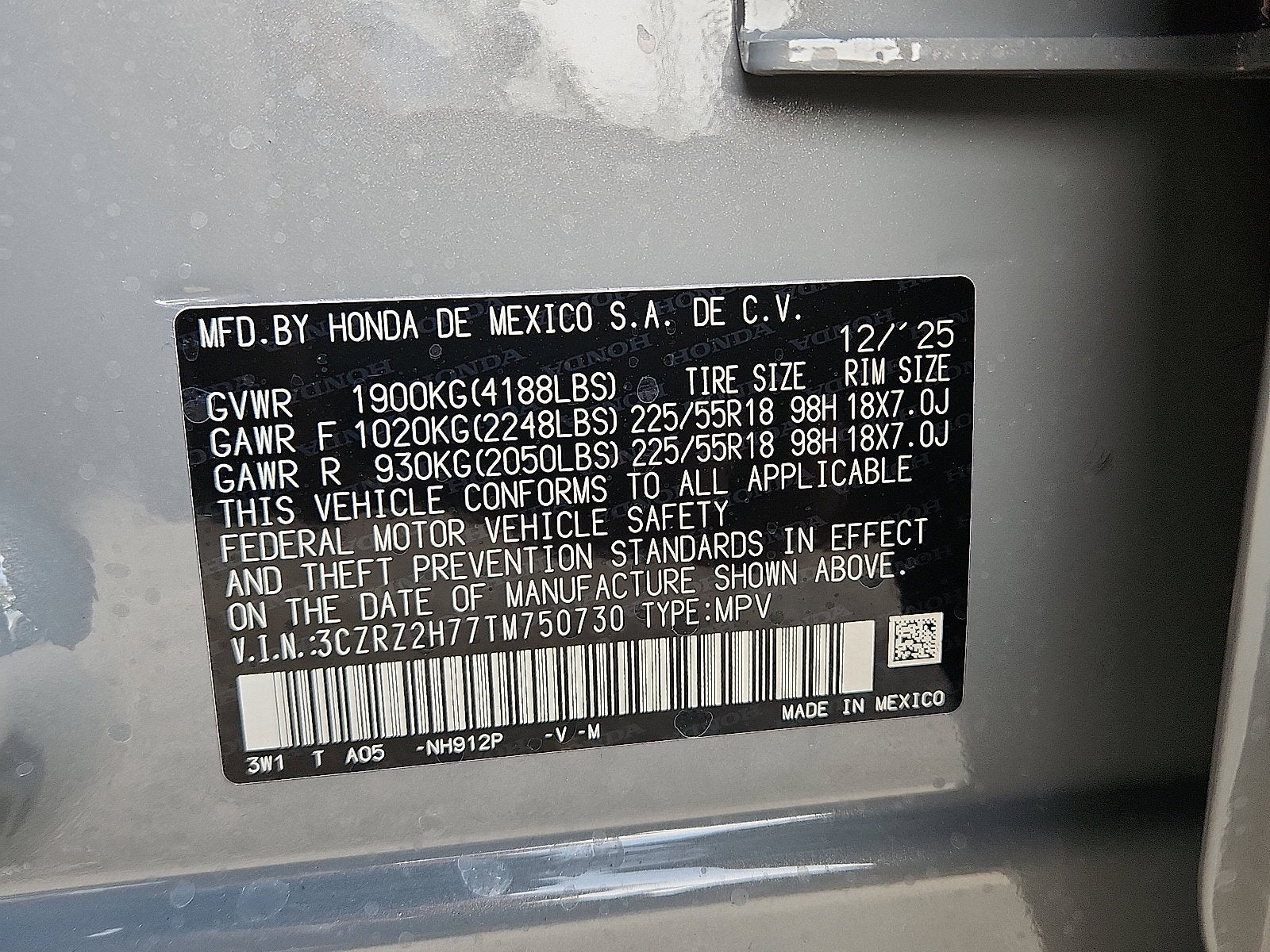 2026 Honda HR-V AWD EX-L