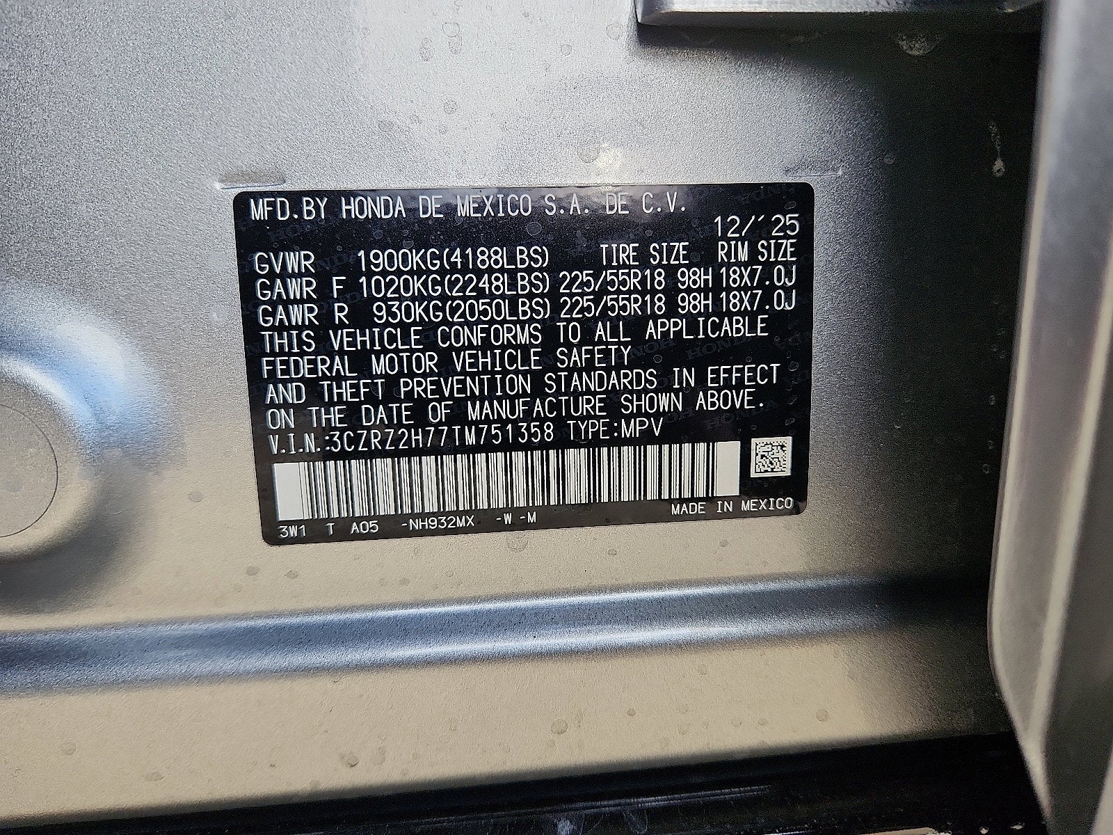 2026 Honda HR-V AWD EX-L