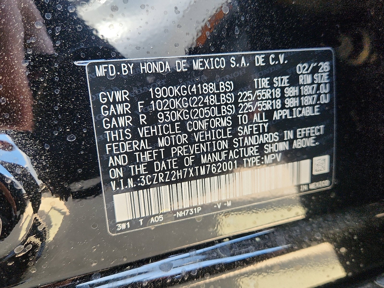 2026 Honda HR-V AWD EX-L