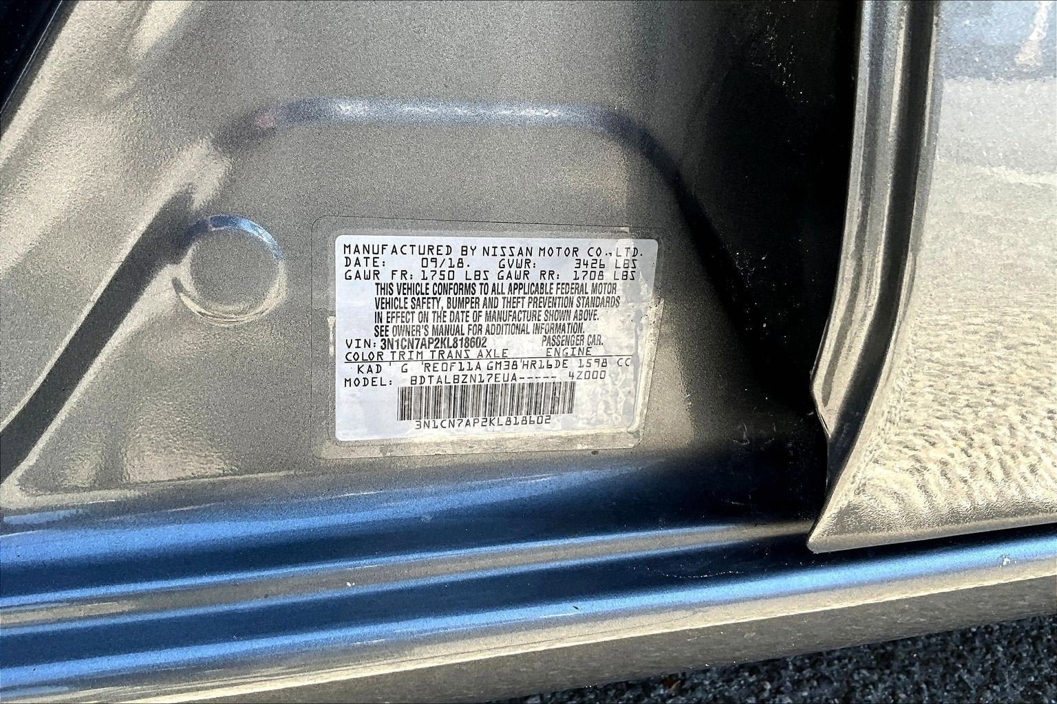 2019 Nissan Versa Sedan SV