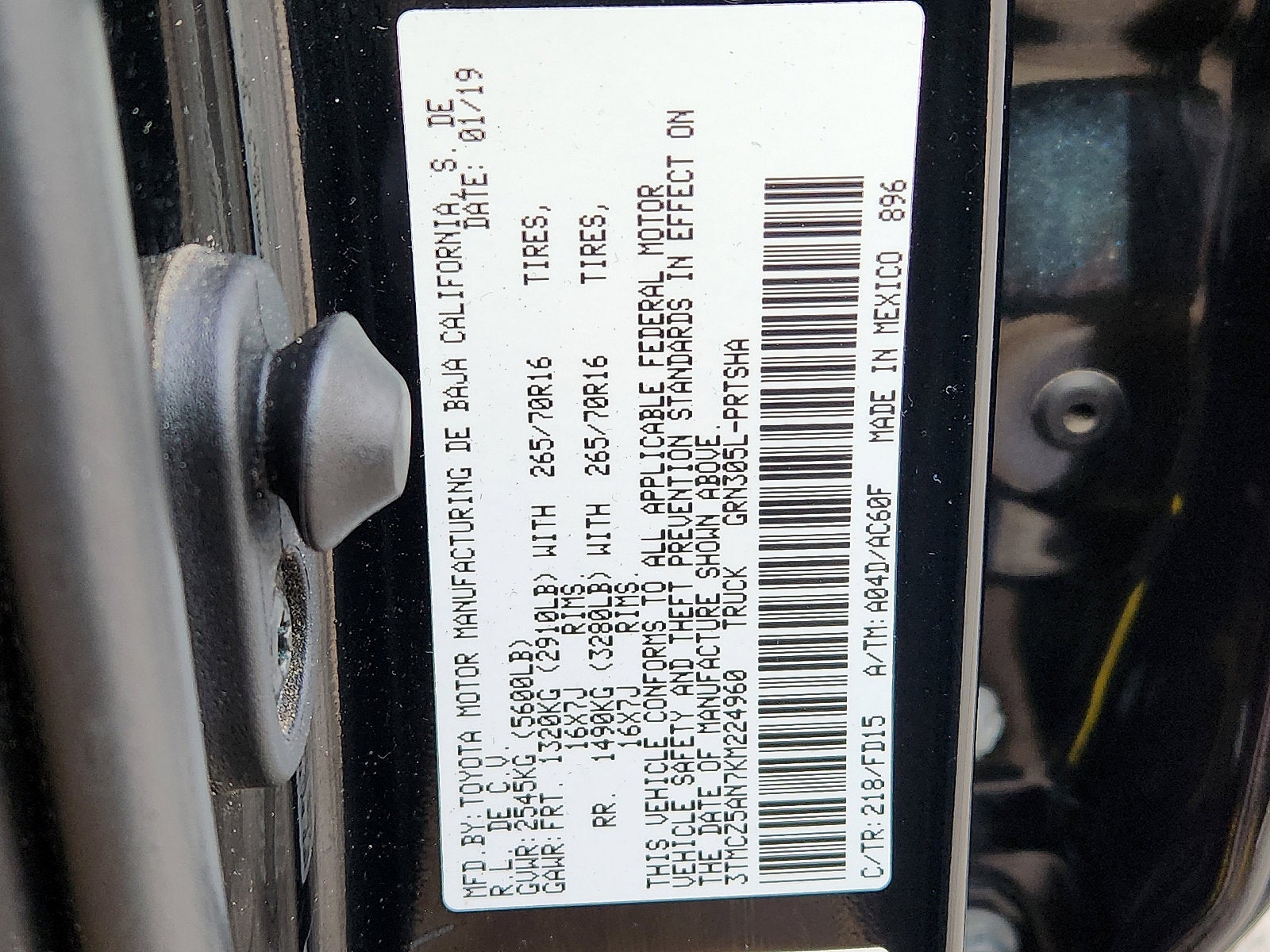 2019 Toyota Tacoma 4WD TRD Off Road