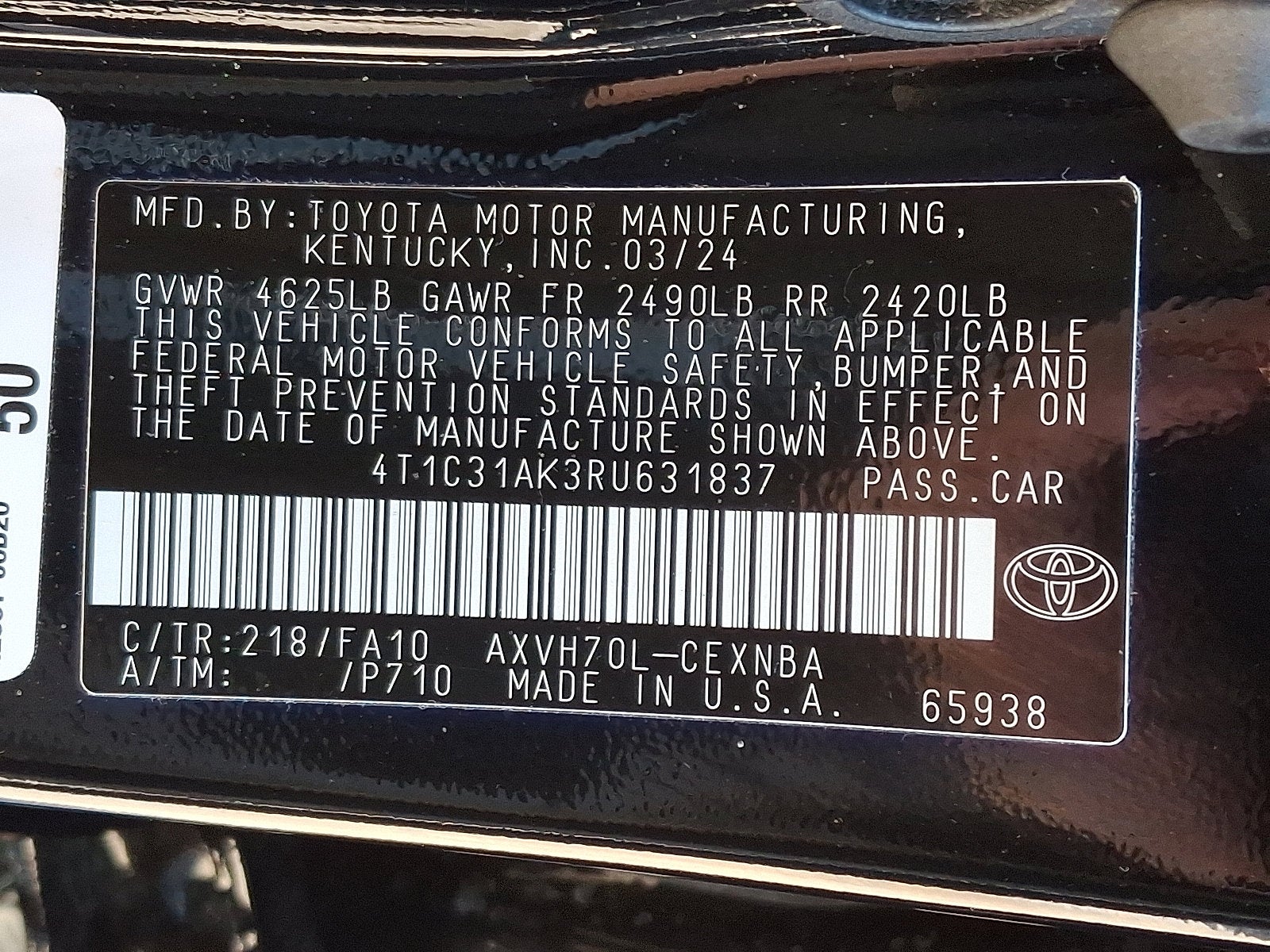 2024 Toyota Camry Hybrid LE