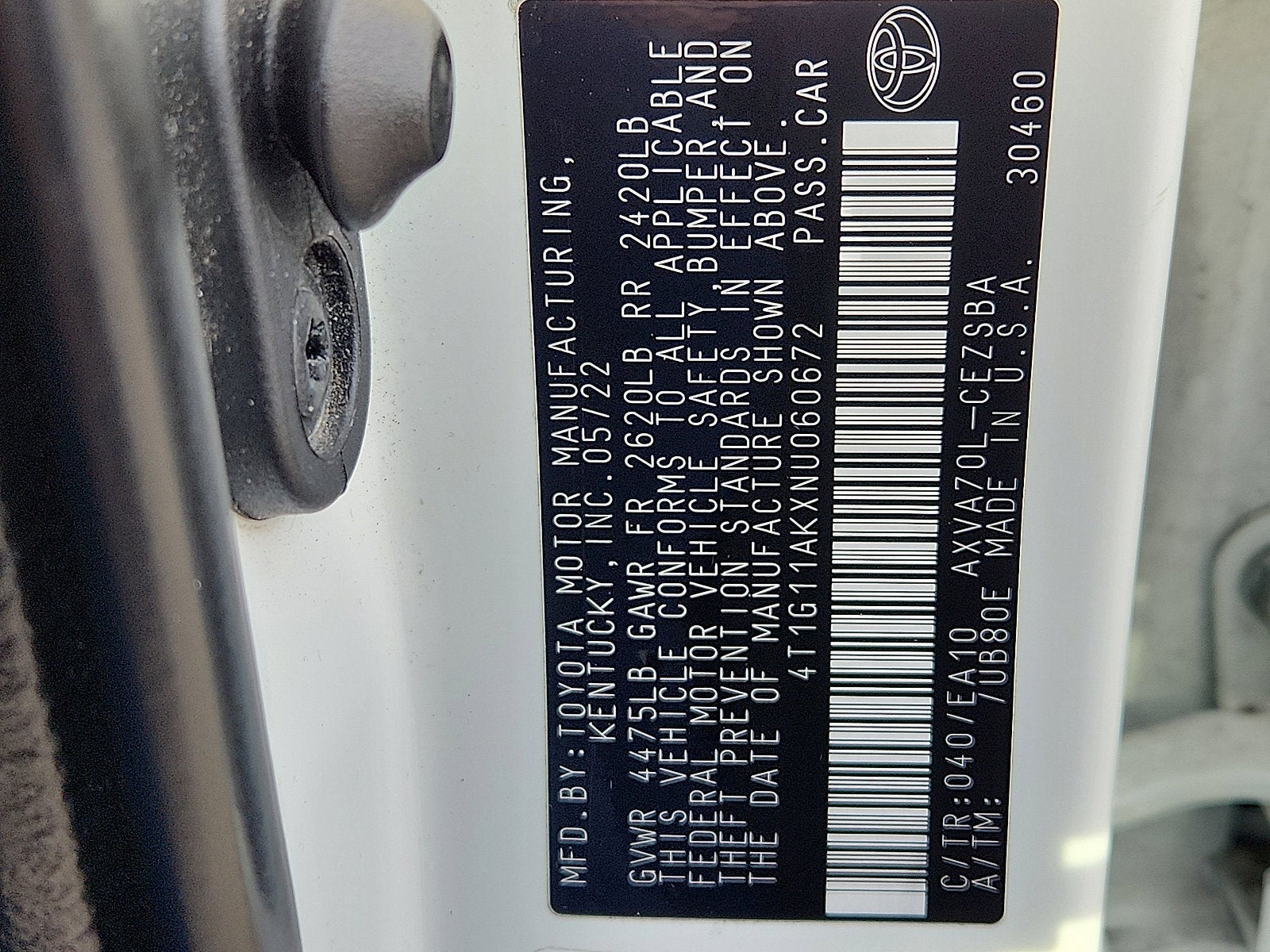 2022 Toyota Camry Base