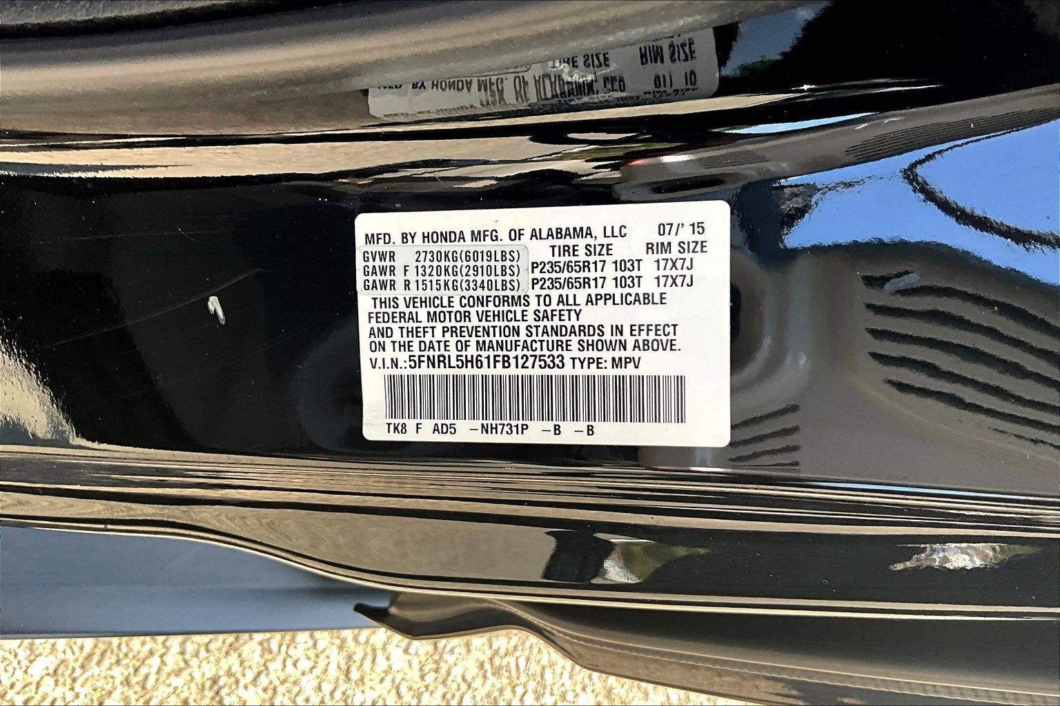 2015 Honda Odyssey EX-L