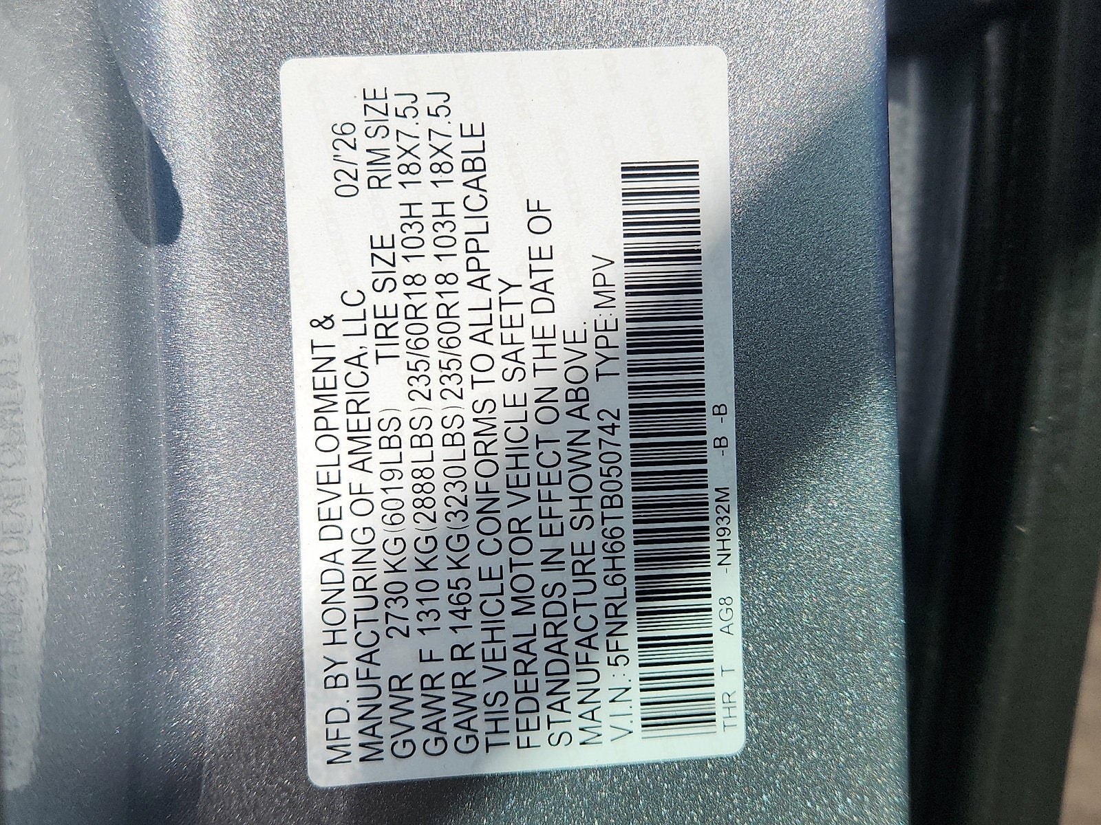 2026 Honda Odyssey EX-L