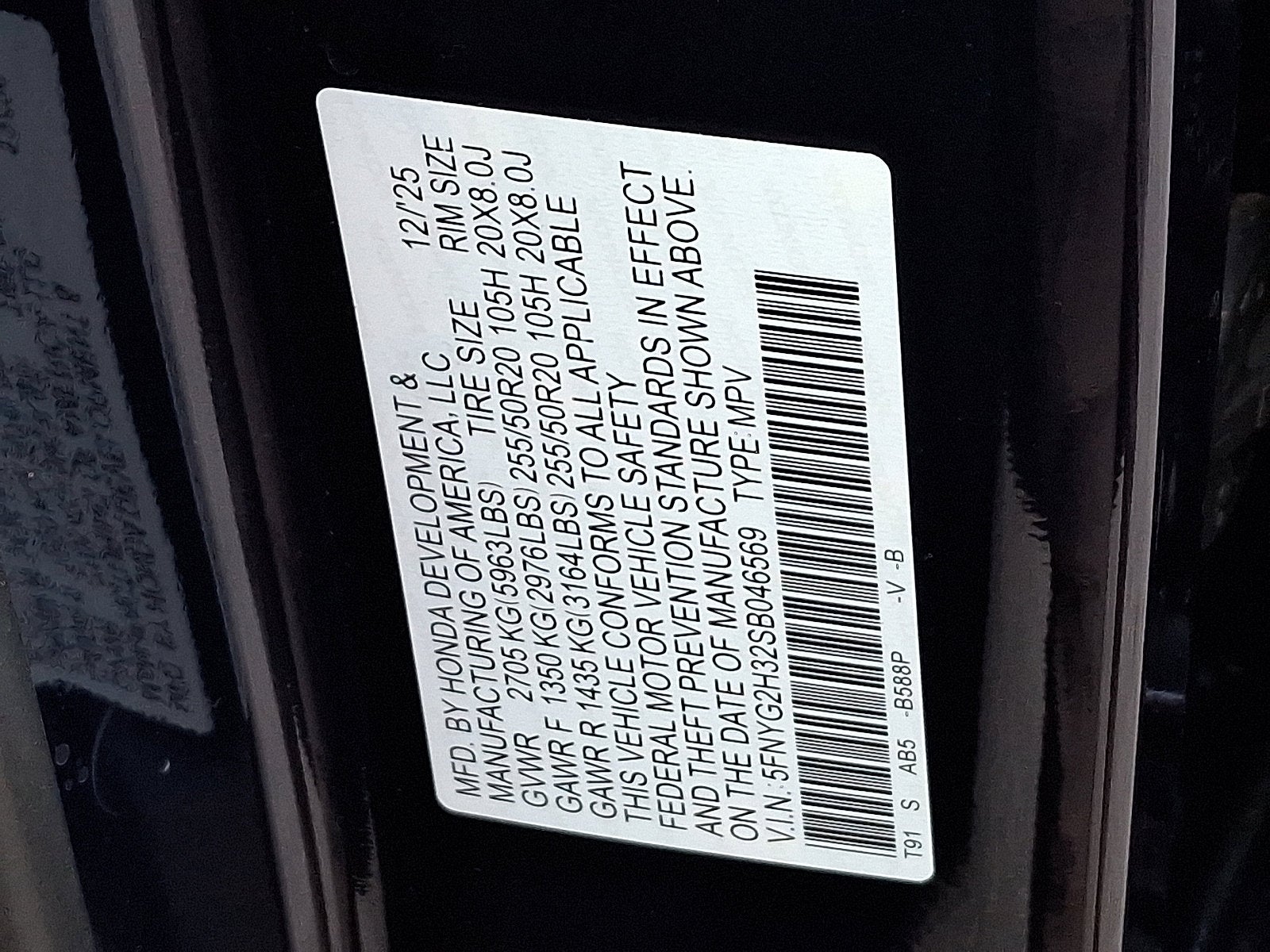 2025 Honda Pilot 2WD SPORT