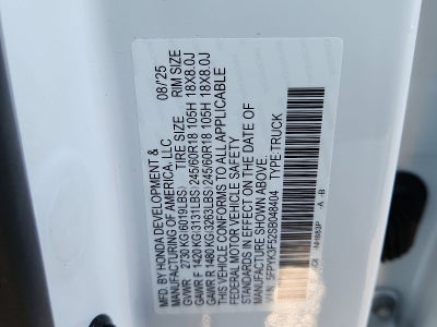 2025 Honda Ridgeline AWD RTL