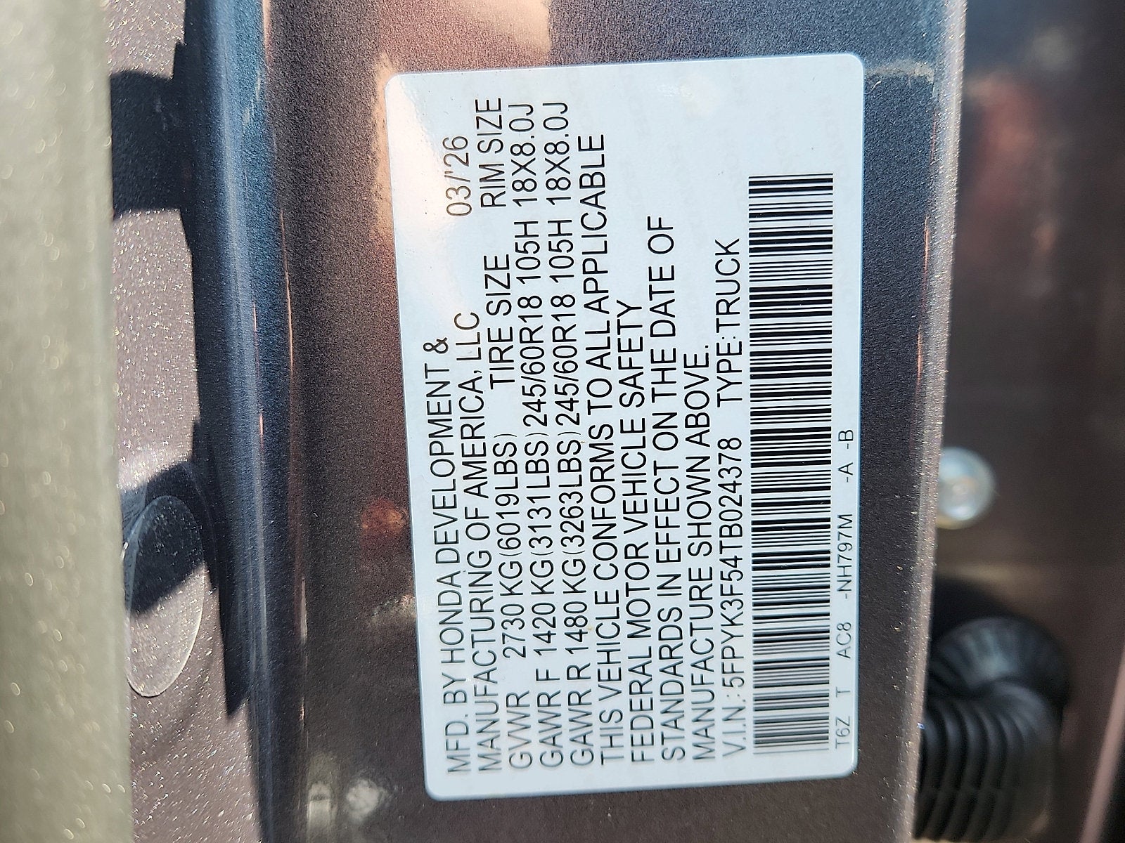 2026 Honda Ridgeline RTL