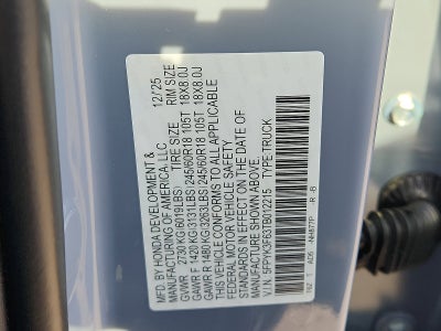 2026 Honda Ridgeline TrailSport