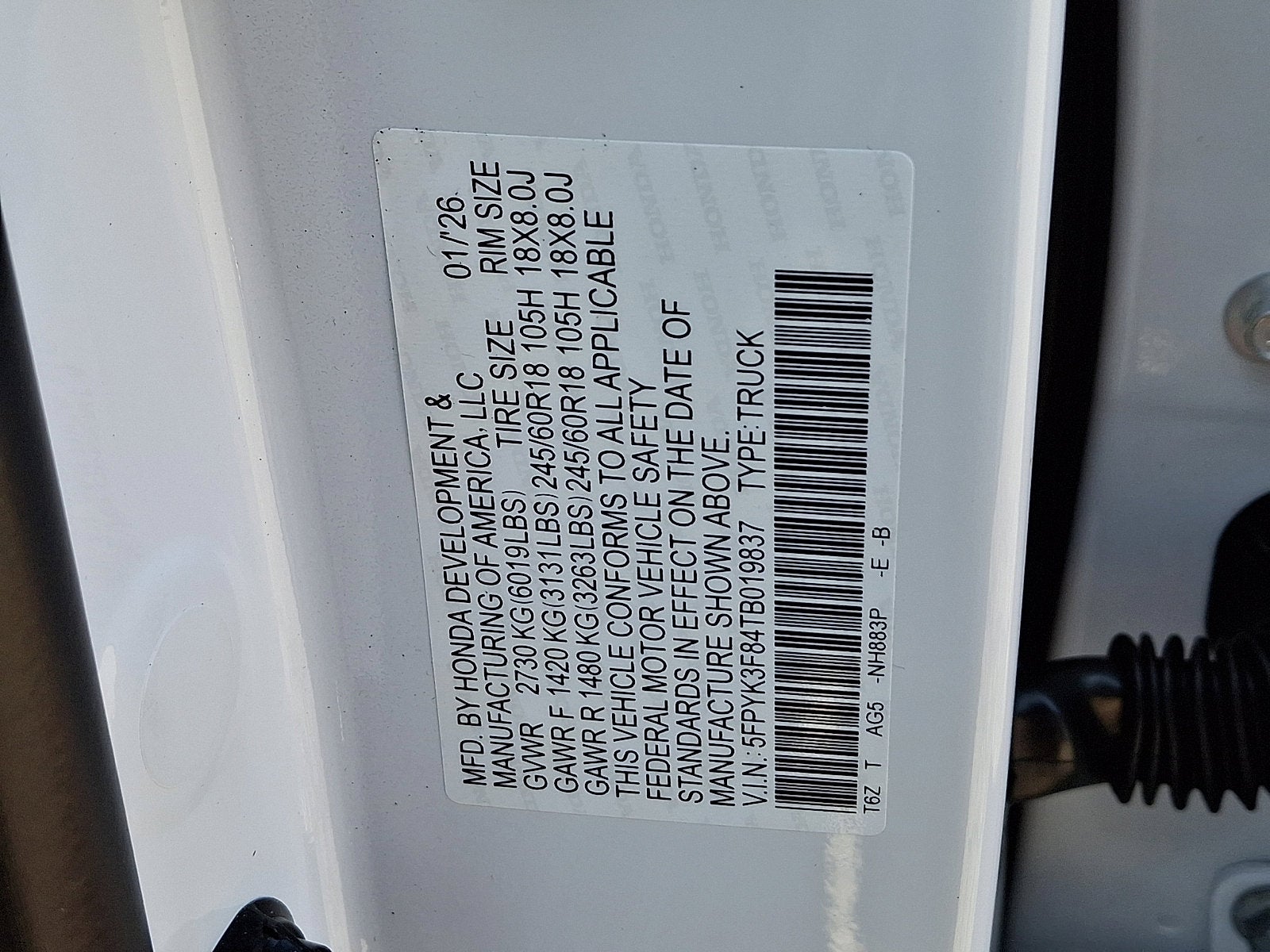 2026 Honda Ridgeline Black Edition