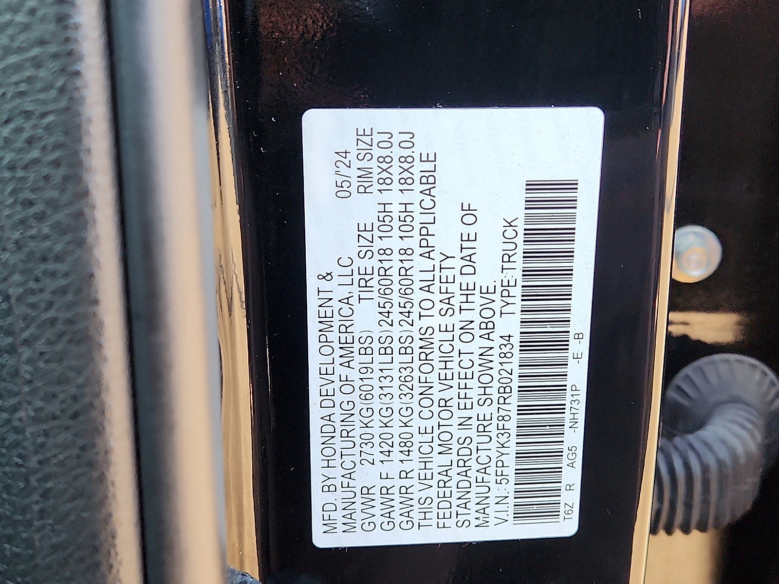 2024 Honda Ridgeline Black Edition