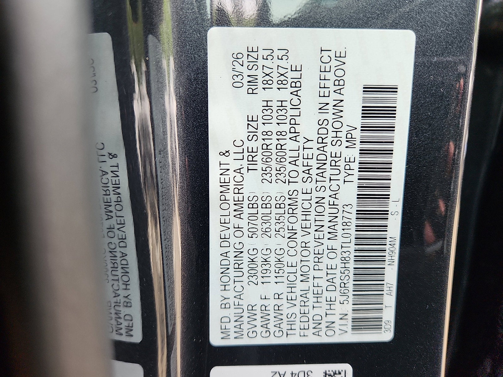2026 Honda CR-V 2WD Sport-L Hybrid