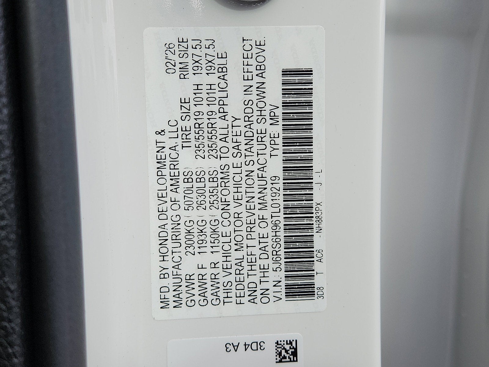 2026 Honda CR-V AWD Sport Touring Hybrid