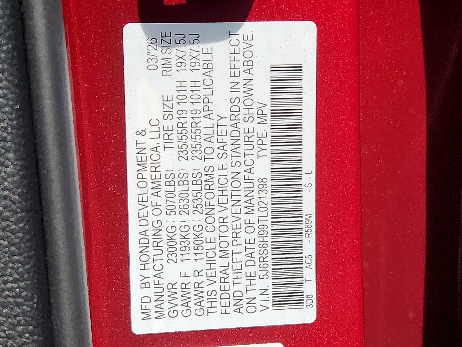 2026 Honda CR-V AWD Sport Touring Hybrid