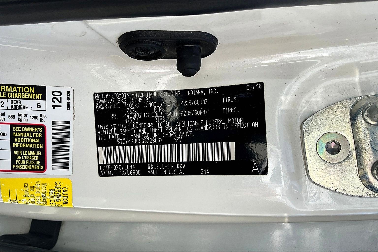 2016 Toyota Sienna XLE Premium