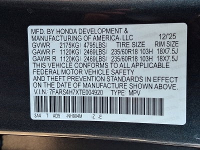 2026 Honda CR-V AWD EX-L