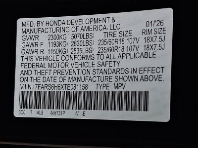 2026 Honda CR-V AWD TrailSport Hybrid