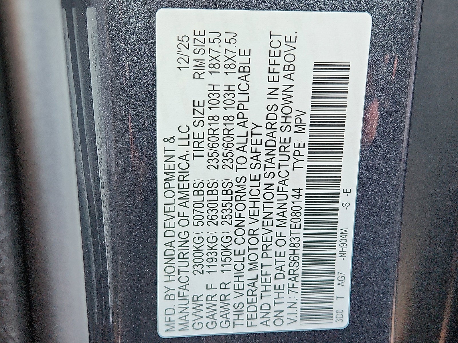 2026 Honda CR-V AWD Sport-L Hybrid