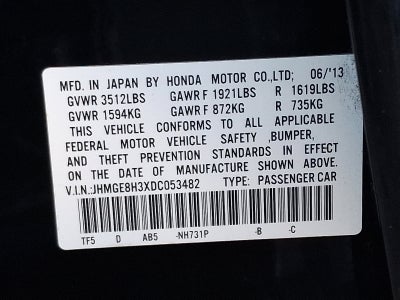 2013 Honda Fit 5dr HB Auto