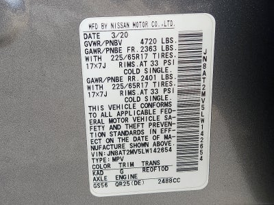 2020 Nissan Rogue SV