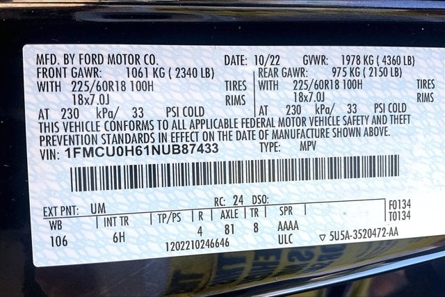 2022 Ford Escape SEL