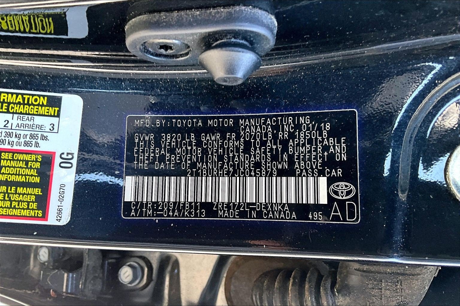 2018 Toyota Corolla Base