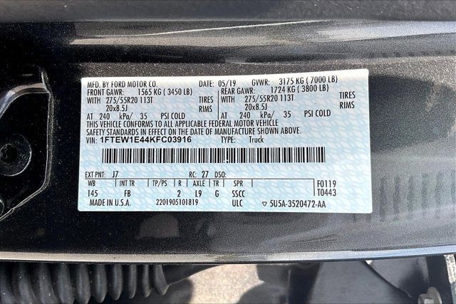 2019 Ford F-150 XL