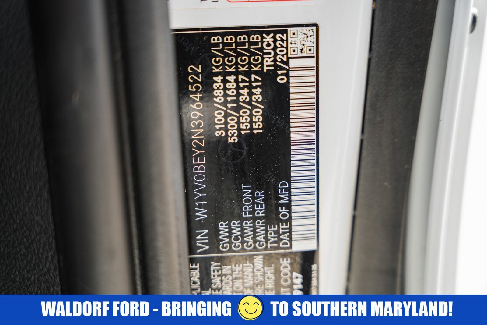 2022 Mercedes-Benz Metris Cargo Van Standard Roof 126" Wheelbase