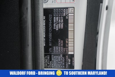 2022 Mercedes-Benz Metris Cargo Van Standard Roof 126" Wheelbase