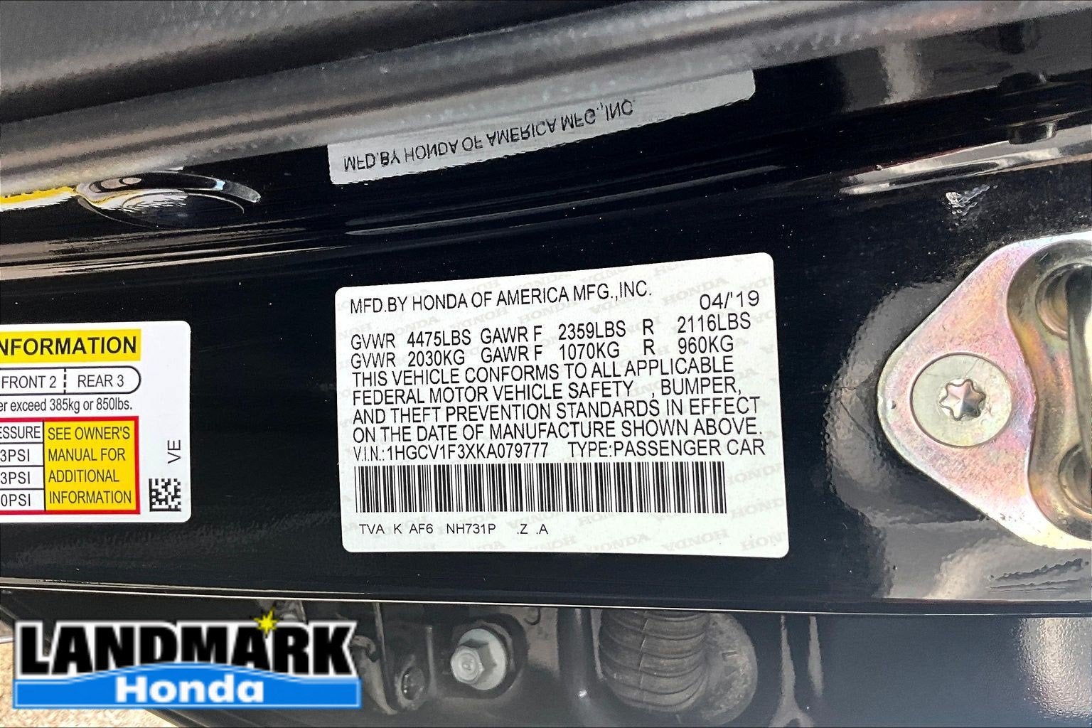 2019 Honda Accord Sedan Sport 1.5T
