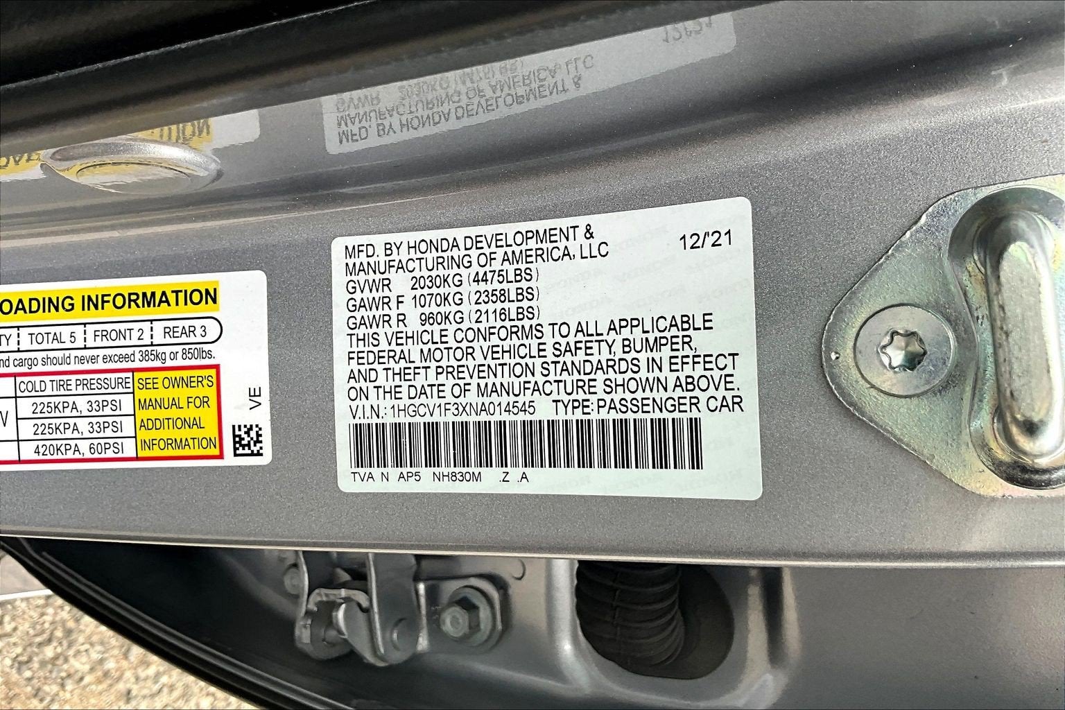 2022 Honda Accord Sedan Sport